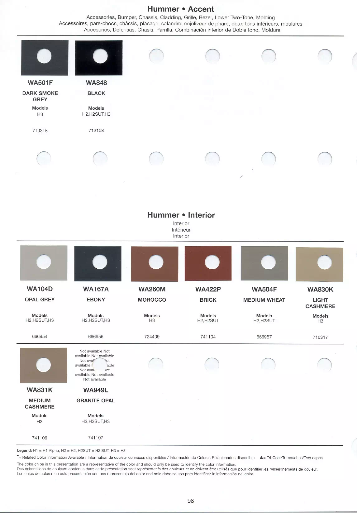 Oem Colors, Paint Codes, Mixing Stock Numbers, and Color Names for 2007 General Motors, Buick, Cadillac, GMC, and Chevrolet Vehicles