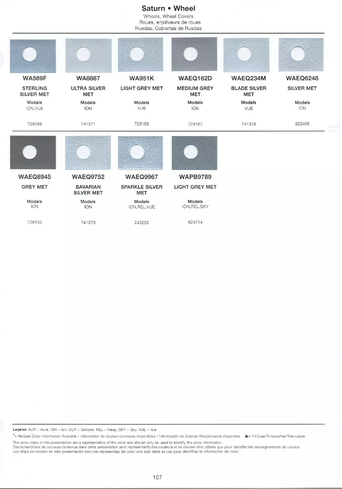 Oem Colors, Paint Codes, Mixing Stock Numbers, and Color Names for 2007 General Motors, Buick, Cadillac, GMC, and Chevrolet Vehicles